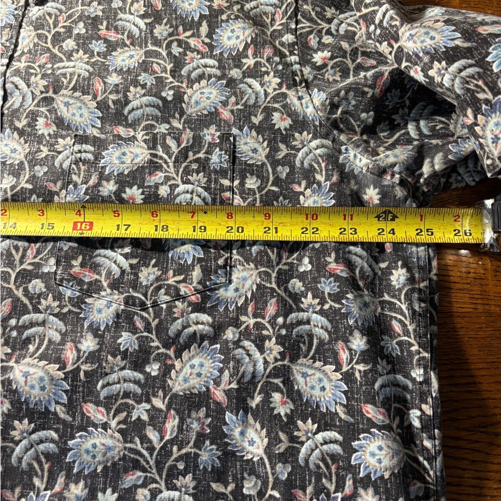 Reyn Spooner Floral Button Down Shirt - Black and White - Picture 8 of 9